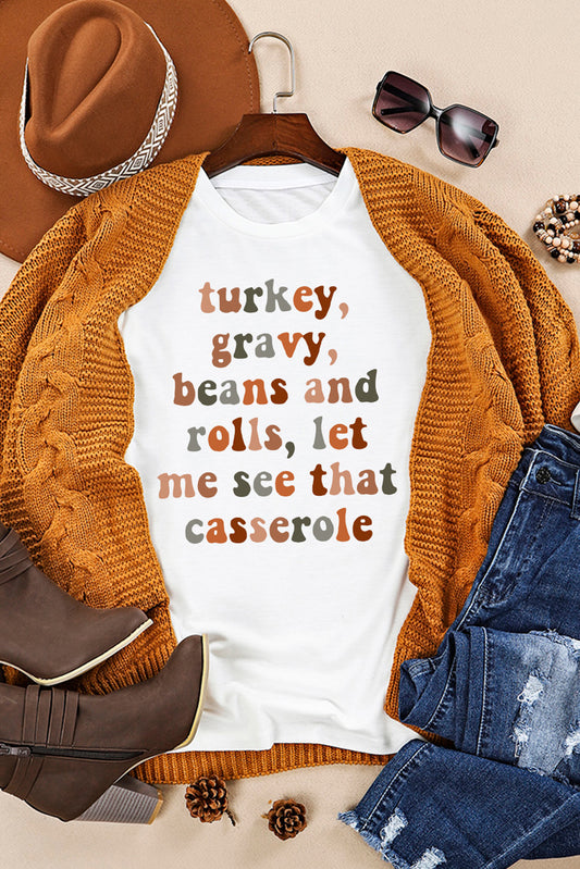 Thanksgiving Casual Graphic Tee