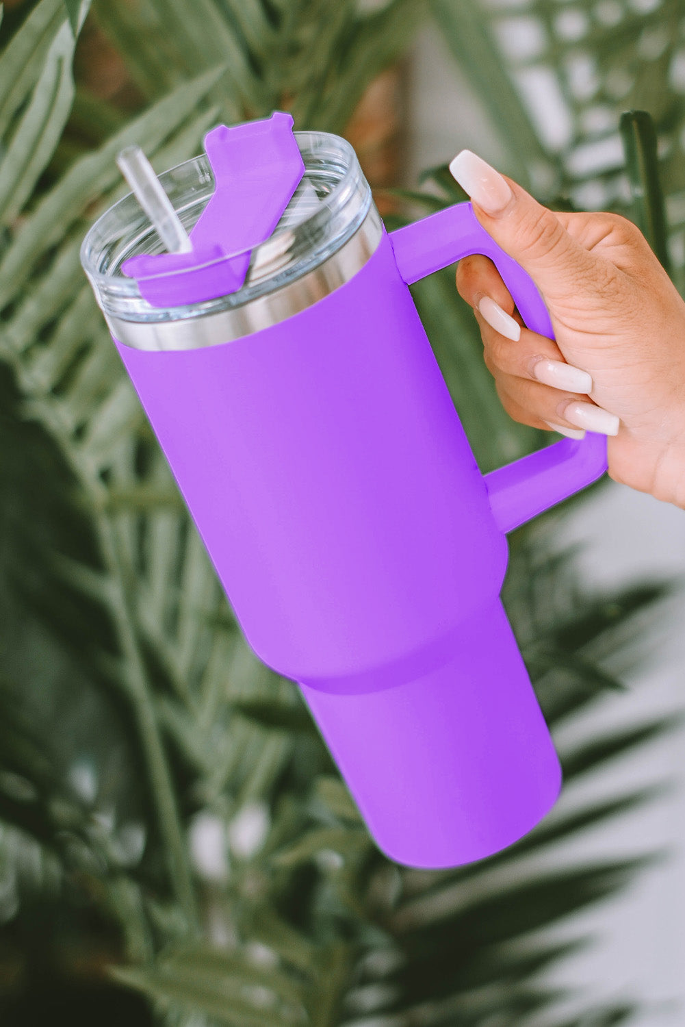 Green 304 Stainless Steel Insulated Tumbler Mug With Straw