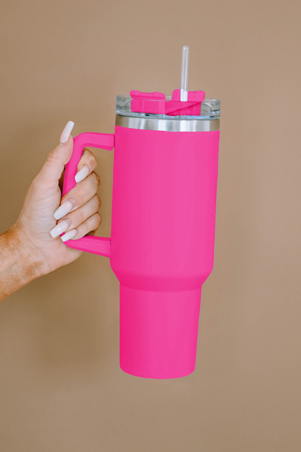 Green 304 Stainless Steel Insulated Tumbler Mug With Straw