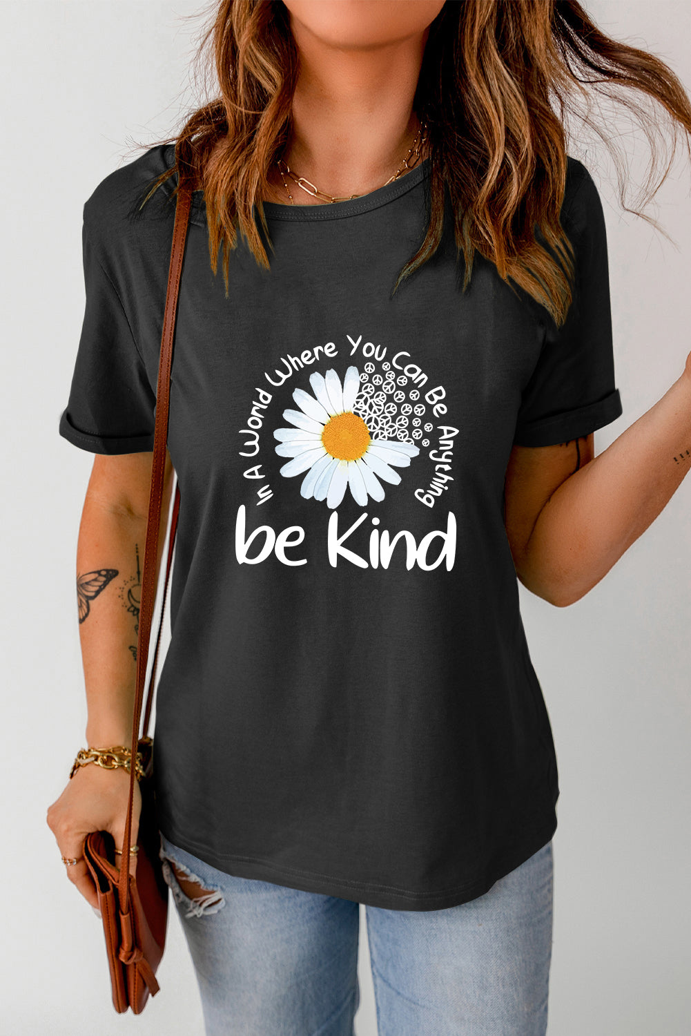 Be Kind Daisy Crewneck Tee