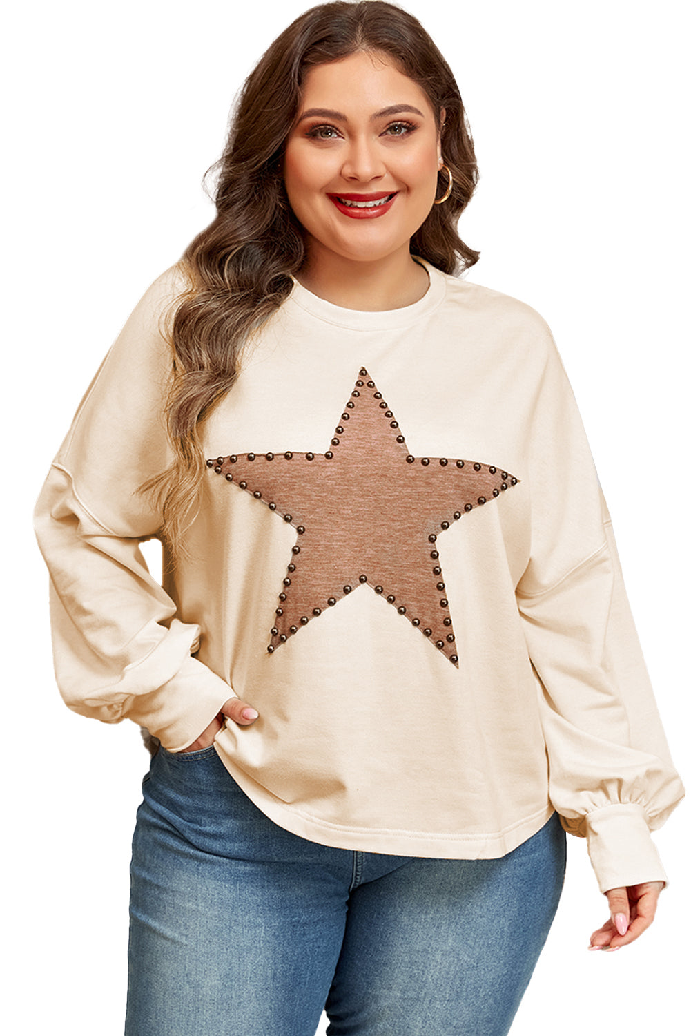 Star Studded Plus Size Top