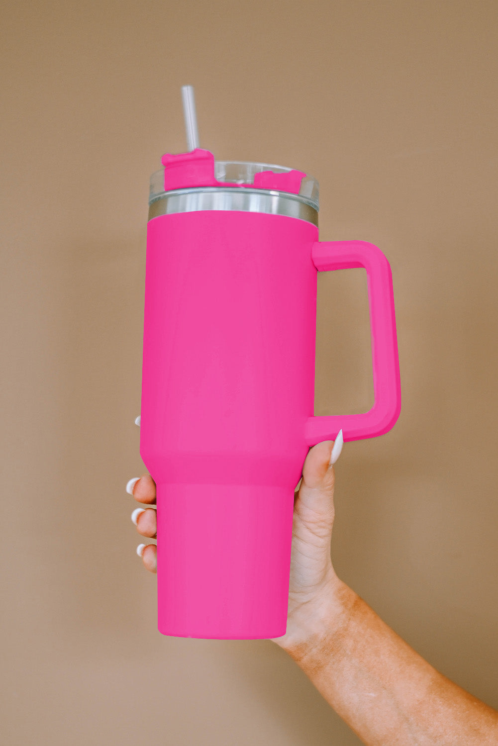 Green 304 Stainless Steel Insulated Tumbler Mug With Straw