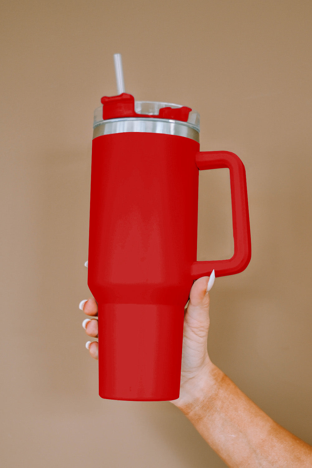 Green 304 Stainless Steel Insulated Tumbler Mug With Straw