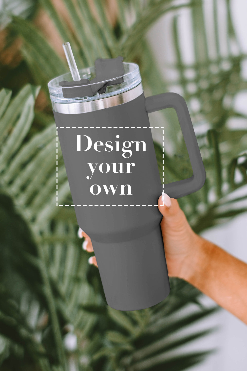 Green 304 Stainless Steel Insulated Tumbler Mug With Straw