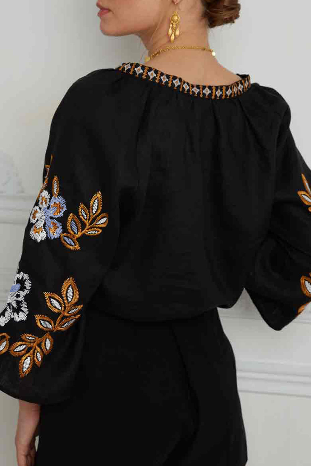 Classy Floral Embroidered Bohemian Blouse