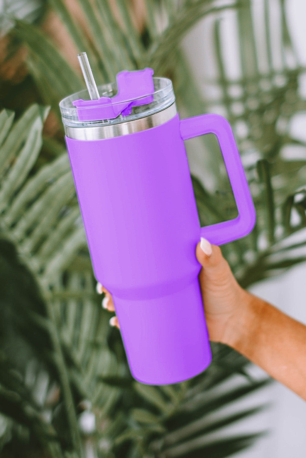 Green 304 Stainless Steel Insulated Tumbler Mug With Straw