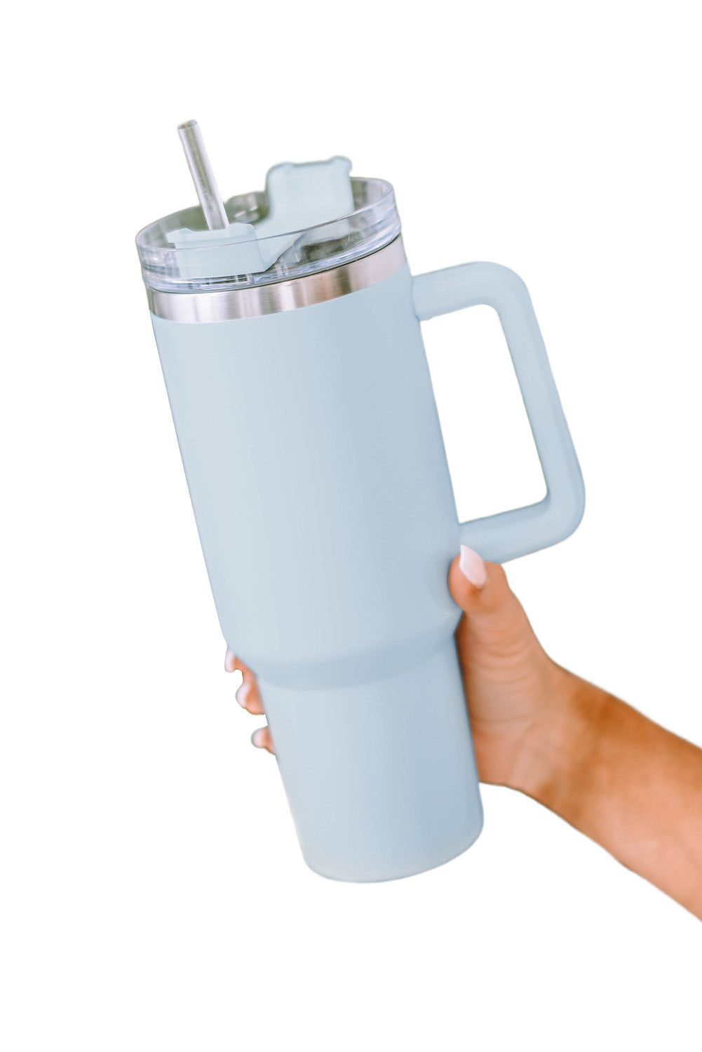 Green 304 Stainless Steel Insulated Tumbler Mug With Straw