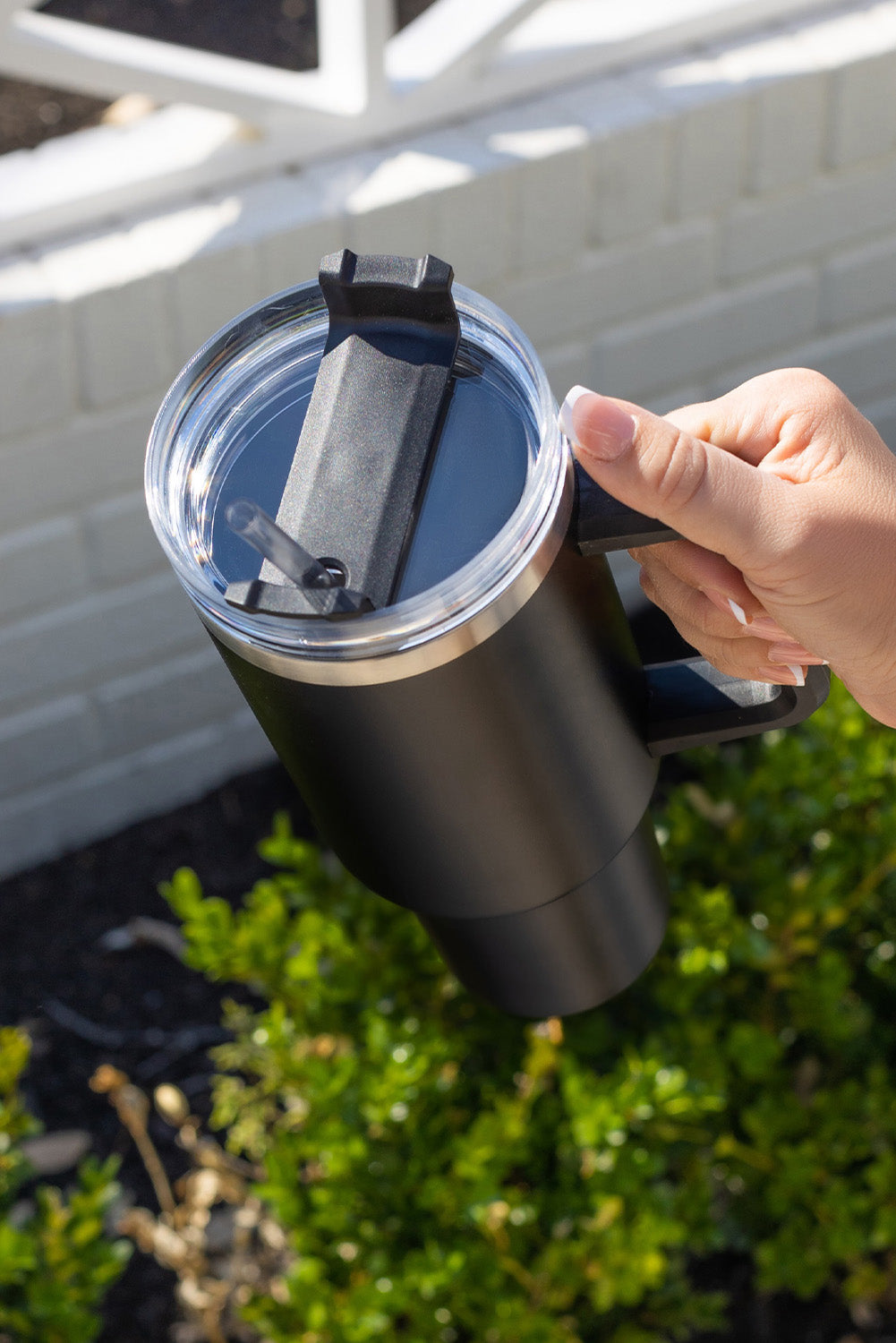 Green 304 Stainless Steel Insulated Tumbler Mug With Straw