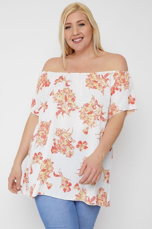 Floral Essence Off The Shoulder Top