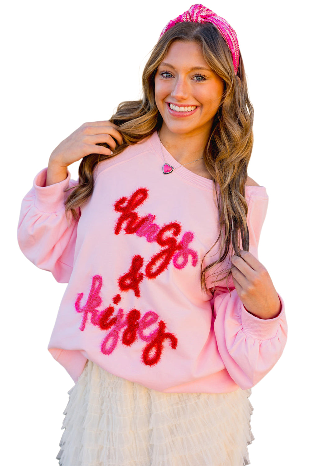 Pink Tinsel Hugs and Kisses Raglan Sleeve Sweatshirt