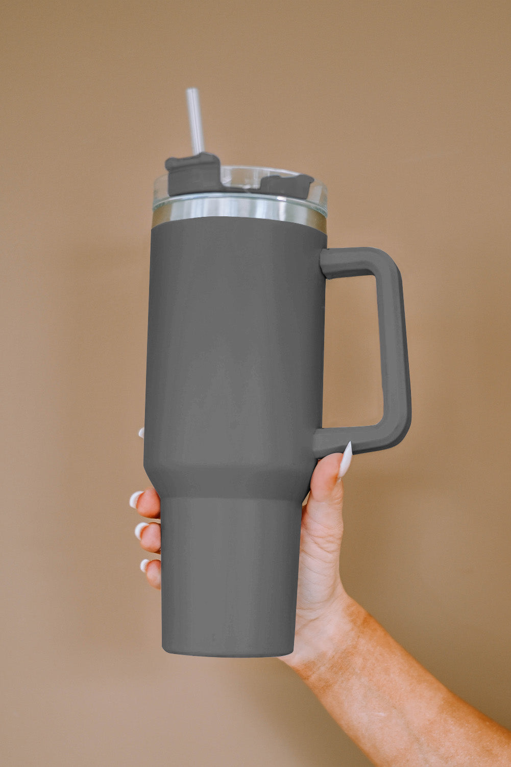 Green 304 Stainless Steel Insulated Tumbler Mug With Straw