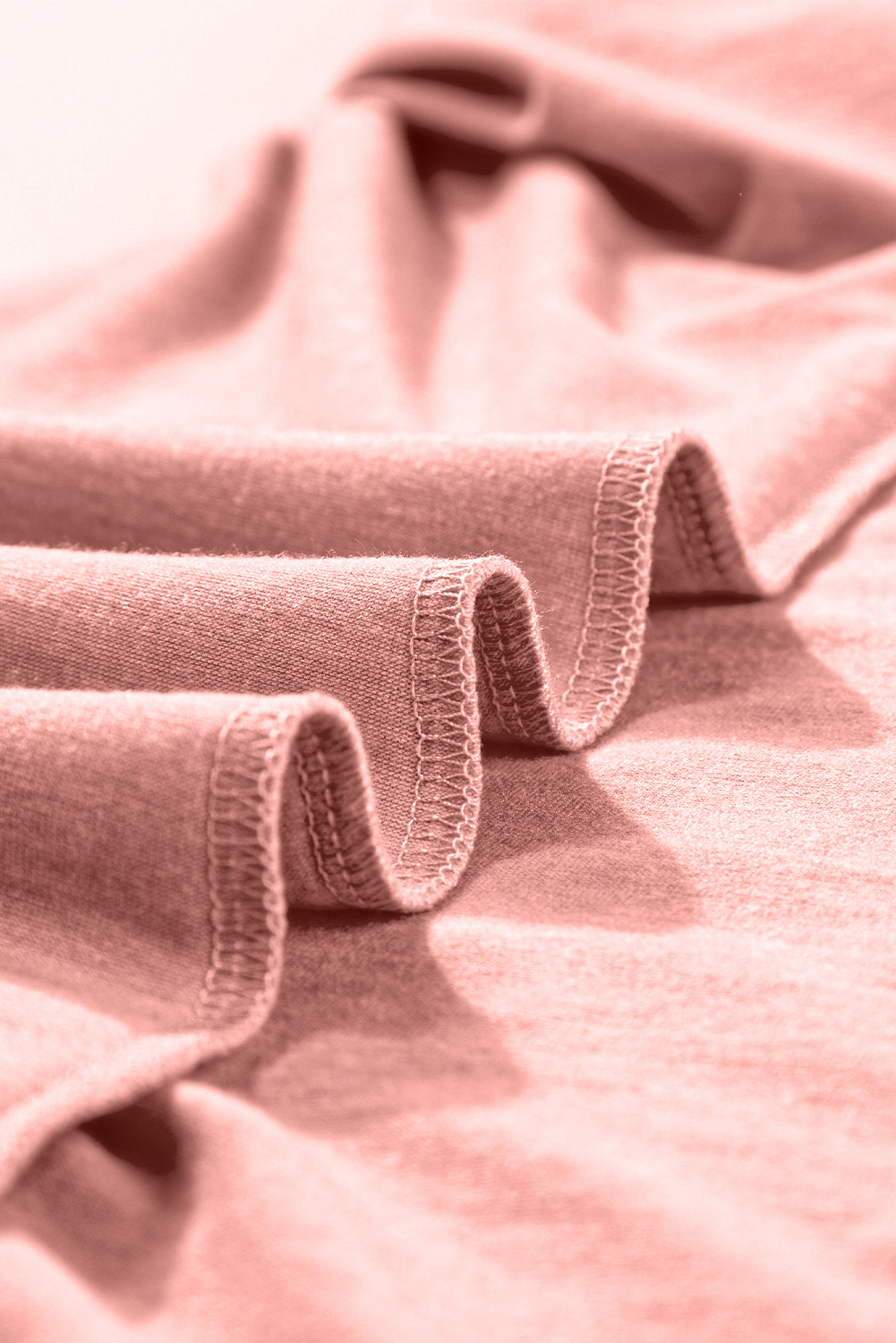Rose Pink Center Seamed Roll Sleeve T-shirt Dress
