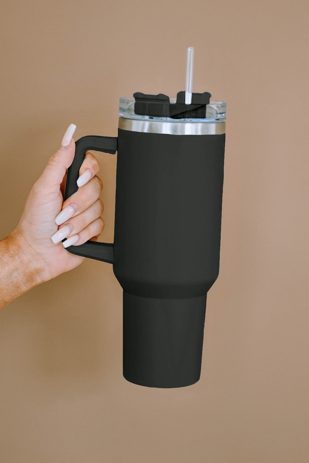 Green 304 Stainless Steel Insulated Tumbler Mug With Straw